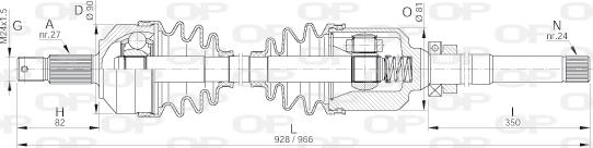 Open Parts DRS6047.00 - Приводной вал autosila-amz.com