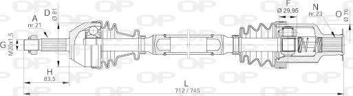 Open Parts DRS6065.00 - Приводной вал autosila-amz.com
