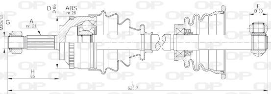 Open Parts DRS6066.00 - Приводной вал autosila-amz.com