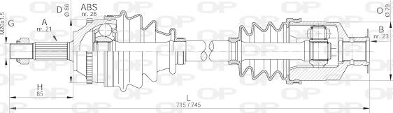 Open Parts DRS6067.00 - Приводной вал autosila-amz.com