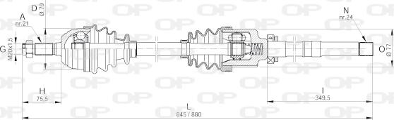 Open Parts DRS6003.00 - Приводной вал autosila-amz.com