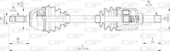Open Parts DRS6002.00 - Приводной вал autosila-amz.com