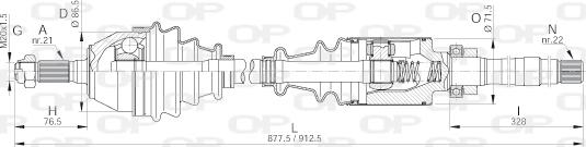 Open Parts DRS6019.00 - Приводной вал autosila-amz.com