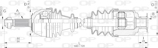 Open Parts DRS6011.00 - Приводной вал autosila-amz.com