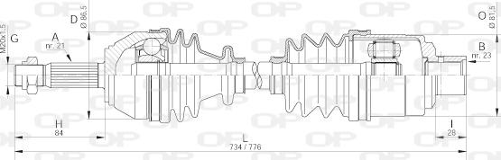 Open Parts DRS6017.00 - Приводной вал autosila-amz.com