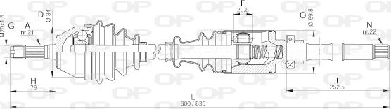 Open Parts DRS6031.00 - Приводной вал autosila-amz.com