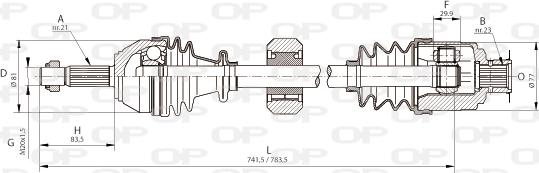 Open Parts DRS6037.00 - Приводной вал autosila-amz.com