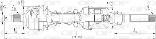 Open Parts DRS6024.00 - Приводной вал autosila-amz.com