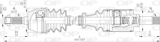 Open Parts DRS6025.00 - Приводной вал autosila-amz.com