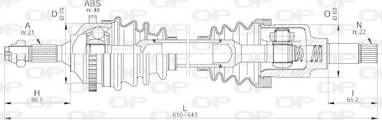 Open Parts DRS6194.00 - Приводной вал autosila-amz.com