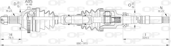 Open Parts DRS6192.00 - Приводной вал autosila-amz.com