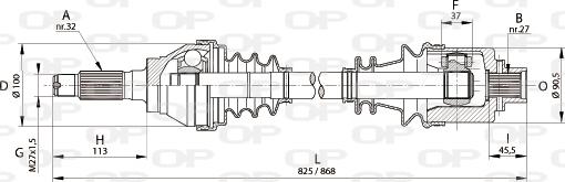 Open Parts DRS6169.00 - Приводной вал autosila-amz.com