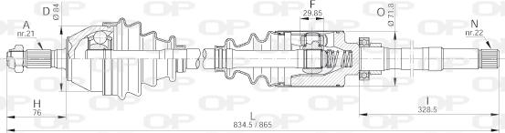 Open Parts DRS6184.00 - Приводной вал autosila-amz.com
