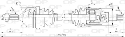 Open Parts DRS6181.00 - Приводной вал autosila-amz.com