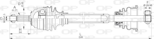 Open Parts DRS6170.00 - Приводной вал autosila-amz.com