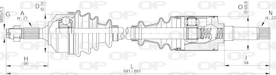 Open Parts DRS6171.00 - Приводной вал autosila-amz.com