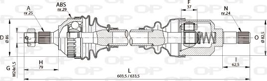 Open Parts DRS6178.00 - Приводной вал autosila-amz.com