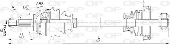 Open Parts DRS6399.00 - Приводной вал autosila-amz.com
