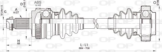 Open Parts DRS6346.00 - Приводной вал autosila-amz.com