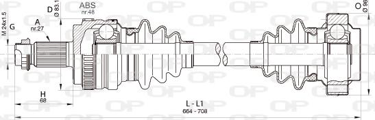 Open Parts DRS6358.00 - Приводной вал autosila-amz.com