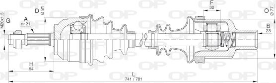 Open Parts DRS6302.00 - Приводной вал autosila-amz.com