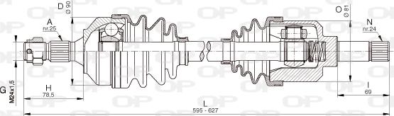 Open Parts DRS6334.00 - Приводной вал autosila-amz.com