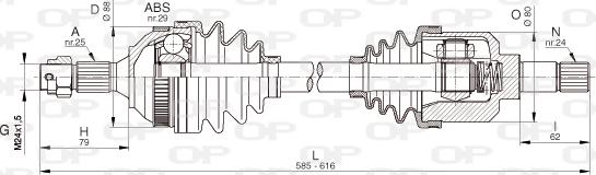 Open Parts DRS6330.00 - Приводной вал autosila-amz.com