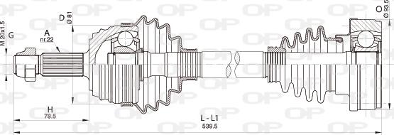Open Parts DRS6338.00 - Приводной вал autosila-amz.com