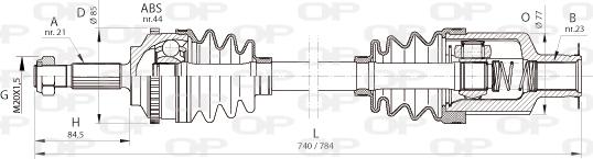 Open Parts DRS6371.00 - Приводной вал autosila-amz.com