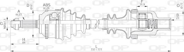 Open Parts DRS6299.00 - Приводной вал autosila-amz.com