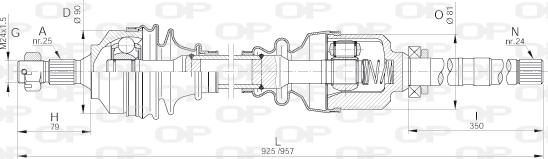 Open Parts DRS6248.00 - Приводной вал autosila-amz.com