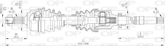 Open Parts DRS6255.00 - Приводной вал autosila-amz.com