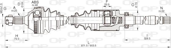 Open Parts DRS6266.00 - Приводной вал autosila-amz.com