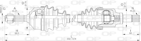 Open Parts DRS6260.00 - Приводной вал autosila-amz.com