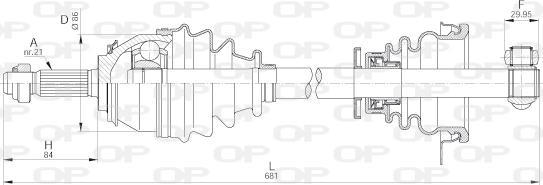 Open Parts DRS6263.00 - Приводной вал autosila-amz.com