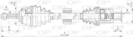 Open Parts DRS6262.00 - Приводной вал autosila-amz.com