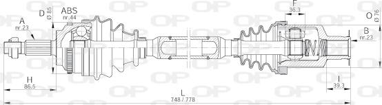 Open Parts DRS6208.00 - Приводной вал autosila-amz.com
