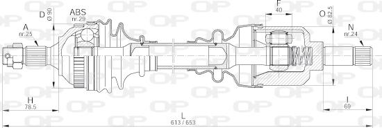 Open Parts DRS6202.00 - Приводной вал autosila-amz.com