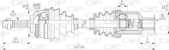 Open Parts DRS6207.00 - Приводной вал autosila-amz.com