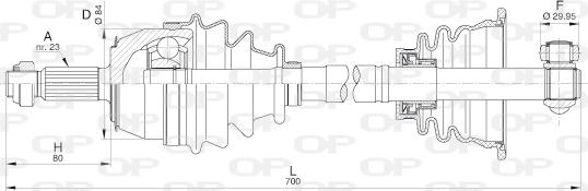 Open Parts DRS6211.00 - Приводной вал autosila-amz.com