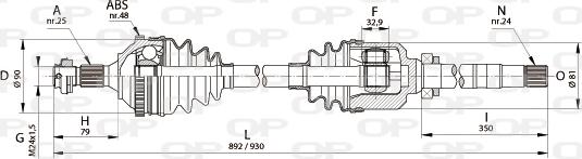 Open Parts DRS6217.00 - Приводной вал autosila-amz.com
