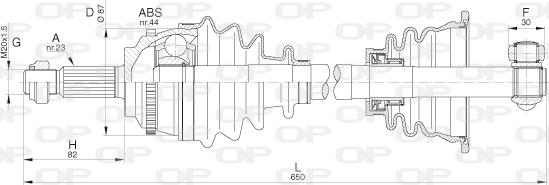 Open Parts DRS6285.00 - Приводной вал autosila-amz.com