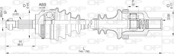 Open Parts DRS6286.00 - Приводной вал autosila-amz.com