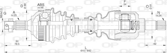 Open Parts DRS6280.00 - Приводной вал autosila-amz.com