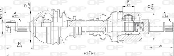 Open Parts DRS6281.00 - Приводной вал autosila-amz.com