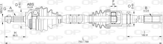 Open Parts DRS6287.00 - Приводной вал autosila-amz.com