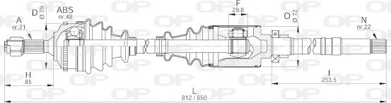 Open Parts DRS6223.00 - Приводной вал autosila-amz.com