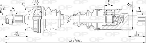 Open Parts DRS6270.00 - Приводной вал autosila-amz.com