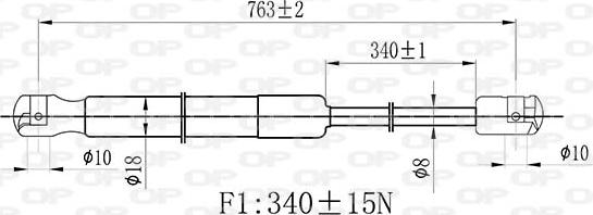 Open Parts GSR6465.10 - Газовая пружина, капот autosila-amz.com
