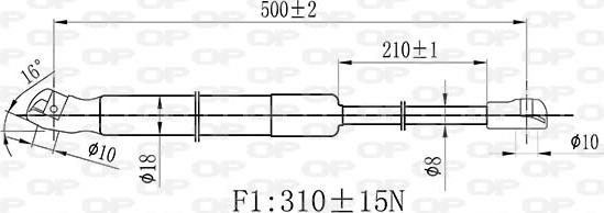 Open Parts GSR6468.10 - Газовая пружина, капот autosila-amz.com